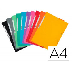 CARPETA EXACOMPTA GOMAS TRES SOLAPAS CARTON 400 G DIN A4 COLORES SURTIDOS
