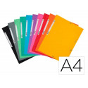 CARPETA EXACOMPTA GOMAS TRES SOLAPAS CARTON 400 G DIN A4 COLORES SURTIDOS