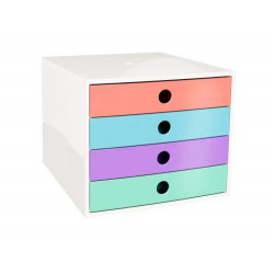 FICHERO CAJONES DE SOBREMESA EXACOMPTA FILIBOX CANDY TIDY 4 CAJONES COLORES SURTIDOS 348X284X233 MM