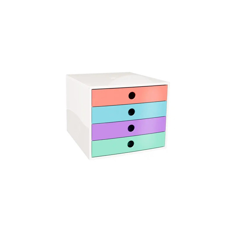 FICHERO CAJONES DE SOBREMESA EXACOMPTA FILIBOX CANDY TIDY 4 CAJONES COLORES SURTIDOS 348X284X233 MM