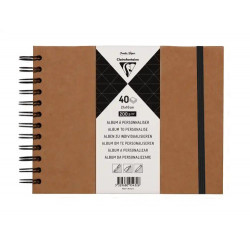 ALBUM DE FOTOS ESPIRAL CLAIREFONTAINE TAPA DURA KRAFT 210X160 MM 40 HOJAS 200 G