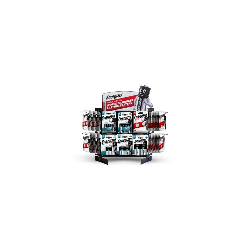 PILA ENERGIZER ALCALINA MAX PLUS EXPOSITOR DE SOBREMESA ORIGAMI DE 108 BLISTER SURTIDOS