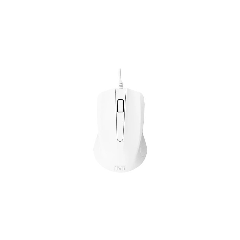 RATON TNB SHARK OPTICO 1000 DPI MAC/PC/LINUX CON CABLE USB-A COLOR BLANCO