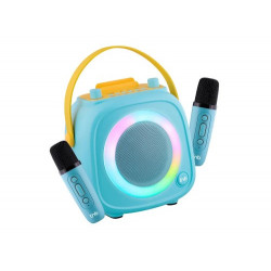 KARAOKE TNB INFANTIL 10 W BLUETOOTH CON LUCES LED Y 2 MICROFONOS COLOR AZUL