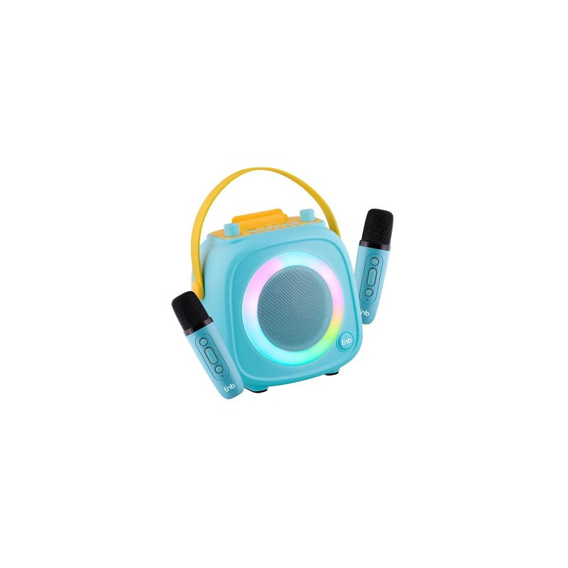 KARAOKE TNB INFANTIL 10 W BLUETOOTH CON LUCES LED Y 2 MICROFONOS COLOR AZUL