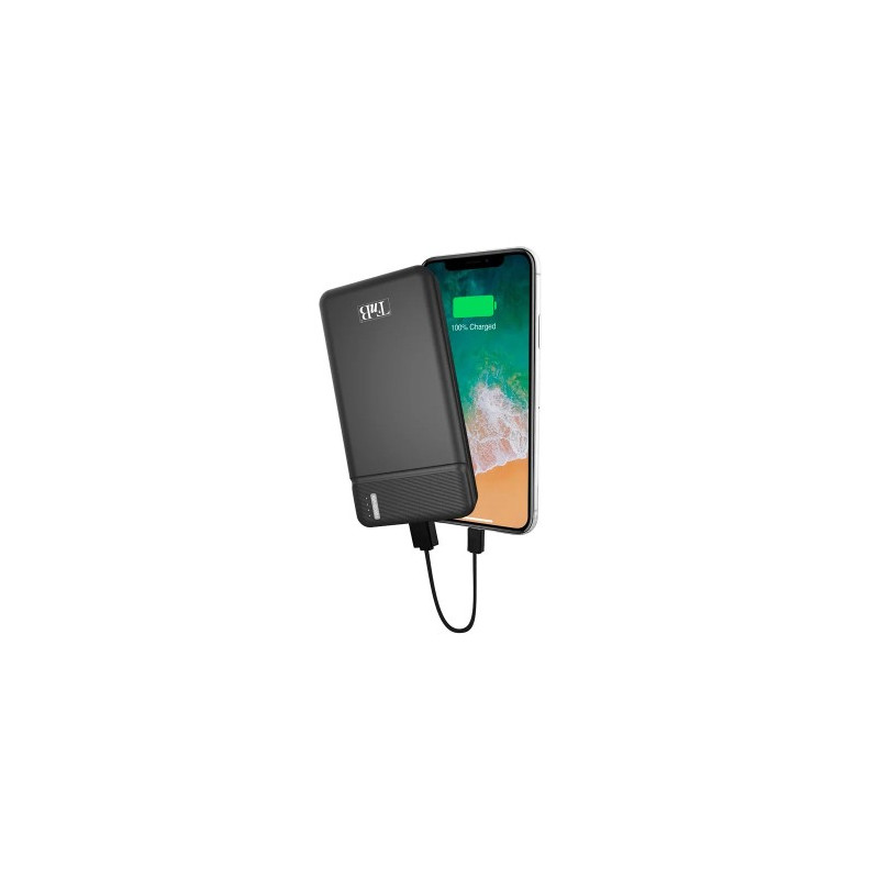 BATERIA EXTERNA TNB 10000 MAH MICRO USB + USB TYPO C COLOR NEGRO