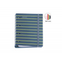 CARPETA CON RECAMBIO MIQUELRIUS BETWEEN THE LINES DIN A4 CUADRO 5 MM 4 ANILLAS 35 MM COLOR AZUL