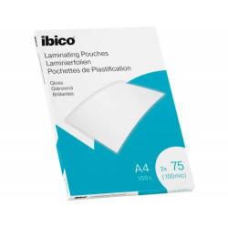 BOLSA DE PLASTIFICAR IBICO DIN A4 75 MC CAJA DE 100 UNIDADES