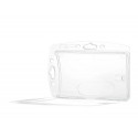 IDENTIFICADOR DURABLE RIGIDO POLIESTIRENO TRANSPARENTE PARA 1 TARJETA 54X87 MM