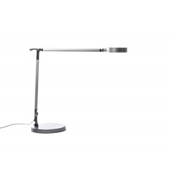 LAMPARA DE ESCRITORIO MAUL LED 4 NIVELES INTENSIDAD LUZ CABEZAL Y BRAZO INCLINABLE COLOR PLATA