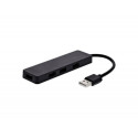HUB TNB FIRST 4 PUERTOS USB -A 2.0 COLOR NEGRO