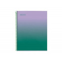 CUADERNO ESPIRAL MIQUELRIUS DIN A4 80 HOJAS CUADRO 5 MM 90 GR GRADIENT LAVANDA/VERDE