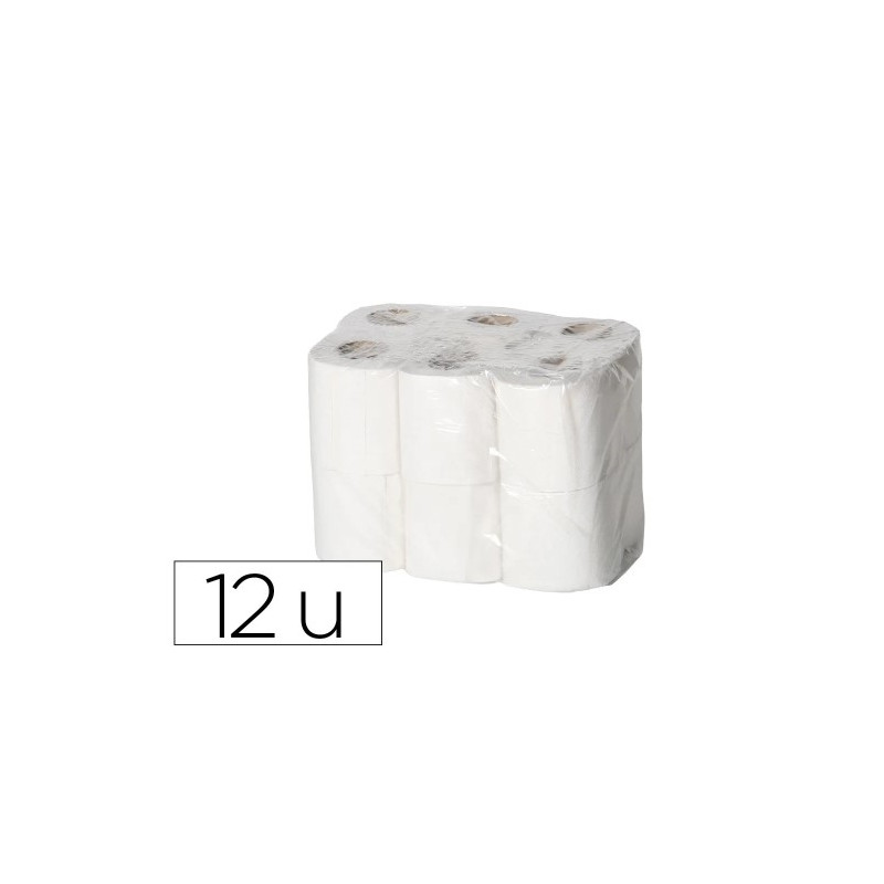PAPEL HIGIENICO LUCART ECOLOGICO 17 G 2 CAPAS 20 M MANDRIL 45 MM PAQUETE DE 12 ROLLOS