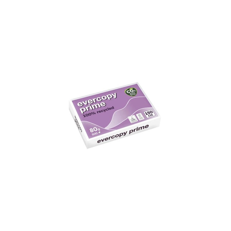 PAPEL FOTOCOPIADORA CLAIREFONTAINE EVERCOPY PRIME DIN A4 80 G PAQUETE DE 500 HOJAS 100% RECICLADO