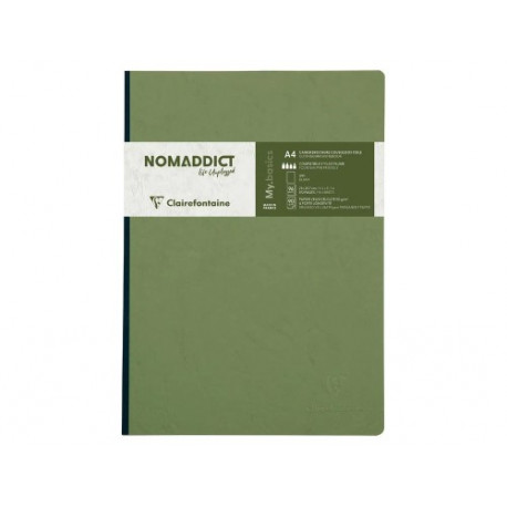 CUADERNO COSIDO CLAIREFONTAINE AGE-BAG DIN A4 96 HOJAS LISO COLOR VERDE