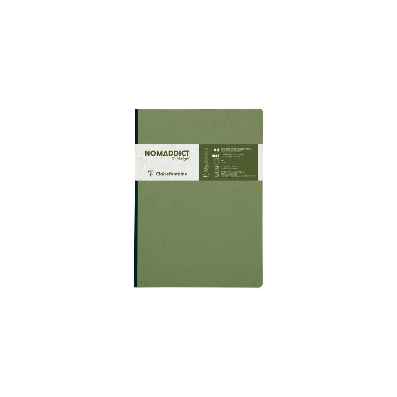 CUADERNO COSIDO CLAIREFONTAINE AGE-BAG DIN A4 96 HOJAS LISO COLOR VERDE