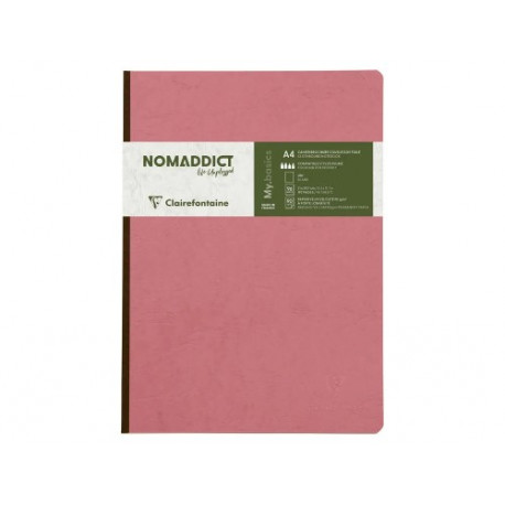LIBRETA CLAIREFONTAINE AGE-BAG TAPA CARTULINA LOMO COSIDO LISO 96 HOJAS COLOR ROSA ANTIOQUIA 210X297