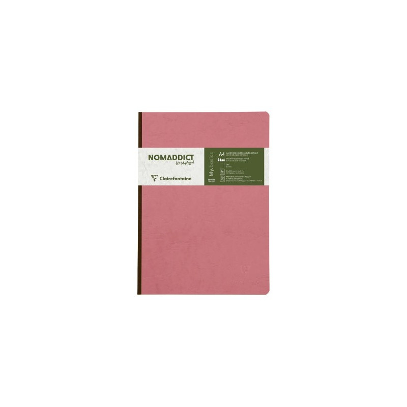 LIBRETA CLAIREFONTAINE AGE-BAG TAPA CARTULINA LOMO COSIDO LISO 96 HOJAS COLOR ROSA ANTIOQUIA 210X297