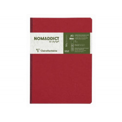 LIBRETA COSIDA CLAIREFONTAINE 14,8X21 CM 96 HOJAS AGE-BAG LISO ROJO