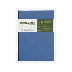 LIBRETA COSIDA CLAIREFONTAINE 14,8X21 CM 96 HOJAS AGE-BAG LISO AZUL