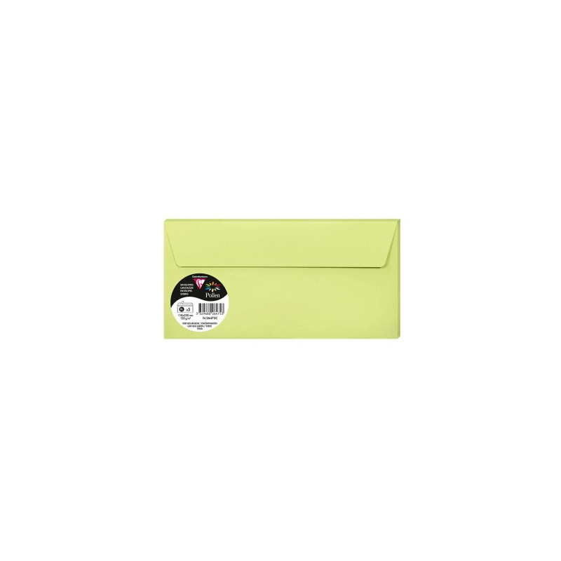 SOBRE CLAIREFONTAINE POLLEN 110X220 CM 120G VERDE YEMA PACK DE 5 UNIDADES