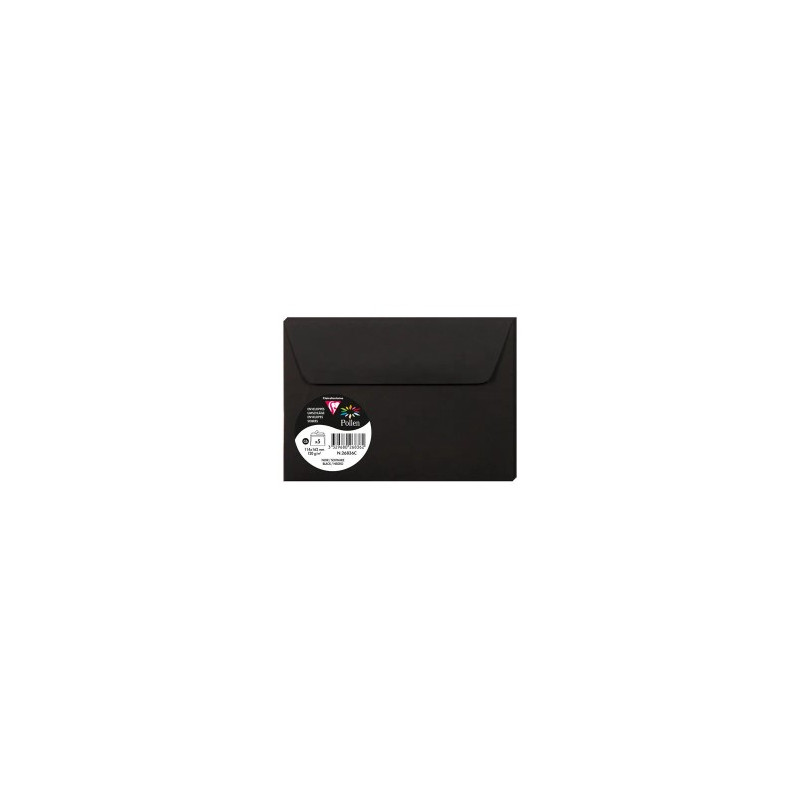 SOBRE CLAIREFONTAINE POLLEN 114X162 CM 120G NEGRO PACK DE 5 UNIDADES