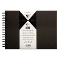 ALBUM ESPIRAL PARA PERSONALIZAR CLAIREFONTAINE TAPA DURA NEGRA 27X20 CM 40 HOJAS 185 GR