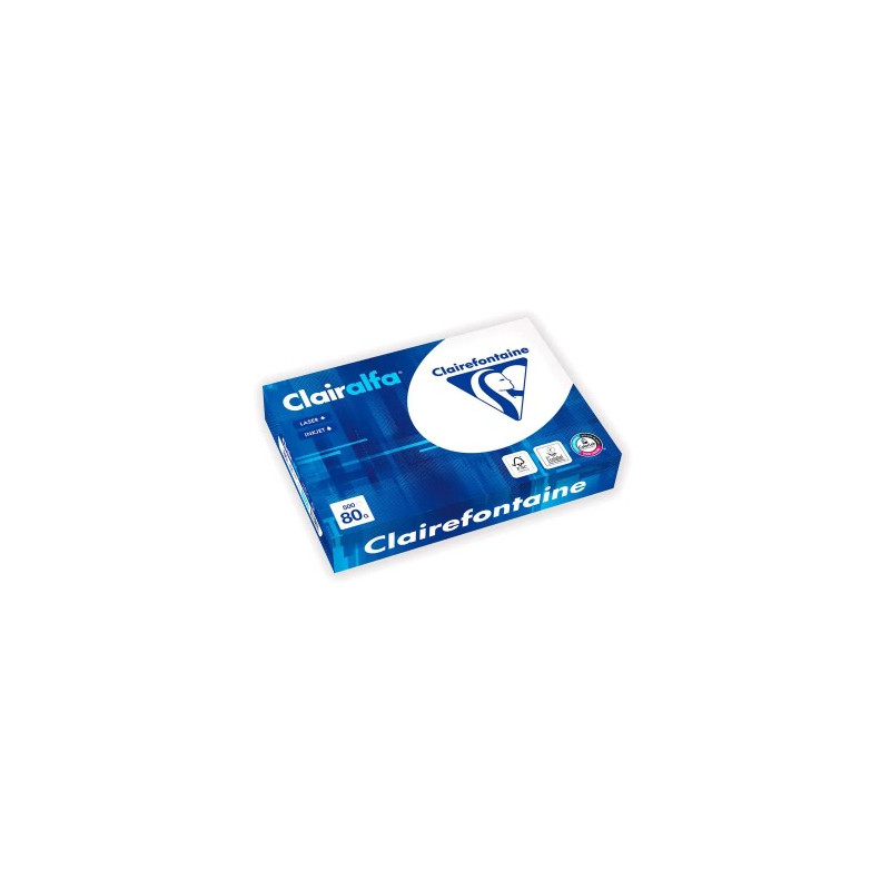 PAPEL FOTOCOPIADORA CLAIREFONTAINE CLAIRALFA DIN A4 80 GR PAQUETE DE 500 HOJAS