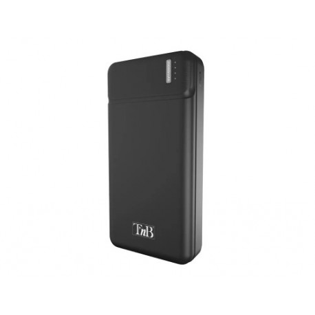 BATERIA EXTERNA TNB 20000 MAH MICRO USB + USB TYPO C COLOR NEGRO