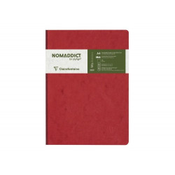 CUADERNO COSIDO CLAIREFONTAINE DIN A4 TAPA DURA 96 HOJAS LISO 90 GR COLOR ROJO