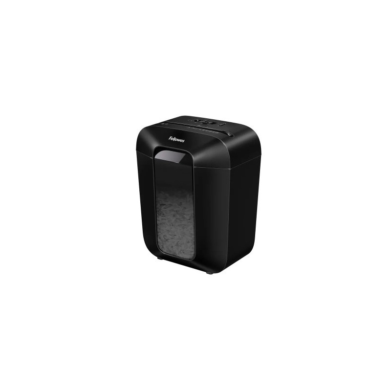 DESTRUCTORA DE DOCUMENTOS FELLOWES LX50 NEGRA CAPACIDAD DE CORTE 9 HOJAS P4 DESTRUYE GRAPAS CLIPS Y 
